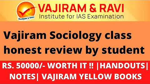 Vajiram and Ravi Sociology optional class Review| Mahapatra sir online sociology class honest Review