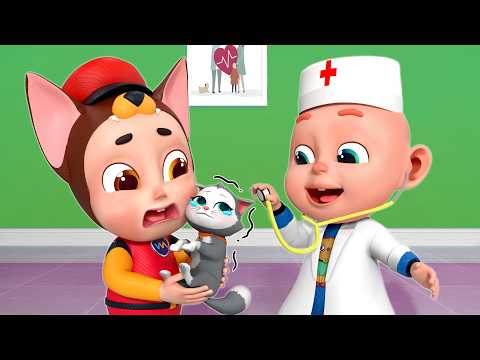 El Gatito Se Hizo Pupa🐱🩺| El Médico Bebé Viene al Rescate | Canciones infantiles de Rosoo