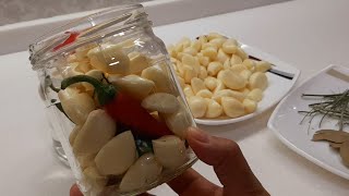 Sarimsoq Tuzlash 💯👌 Маринованный Чеснок ✅ Pickled Garlic