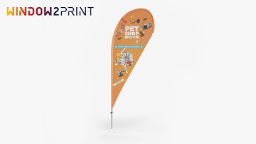 Feather Flags Classic Drop – Step-by-Step Setup | Custom Printed Advertising Flag | Window2Print