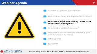 [Expert Webinar] California Prop65 Proposed New Amendment and Business Impact
