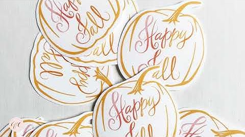 Creating a Happy Fall sticker design using Procreate - time lapsed
