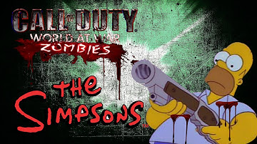 CodWaw Zombies-Custom Simpsons map,Controls Problems,Fails (Funny Moments)