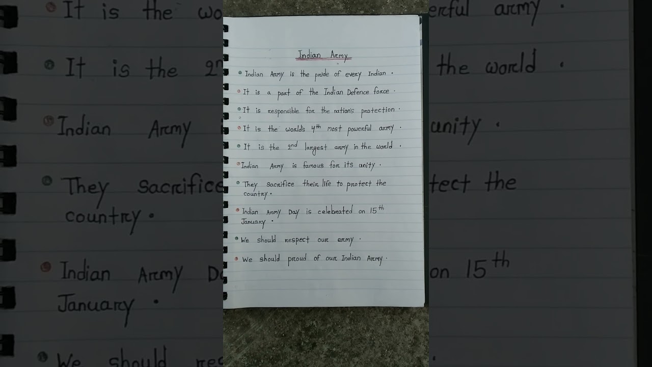 indian Army ll 10 lines in inglish 👍🏻 🇨🇮 ll