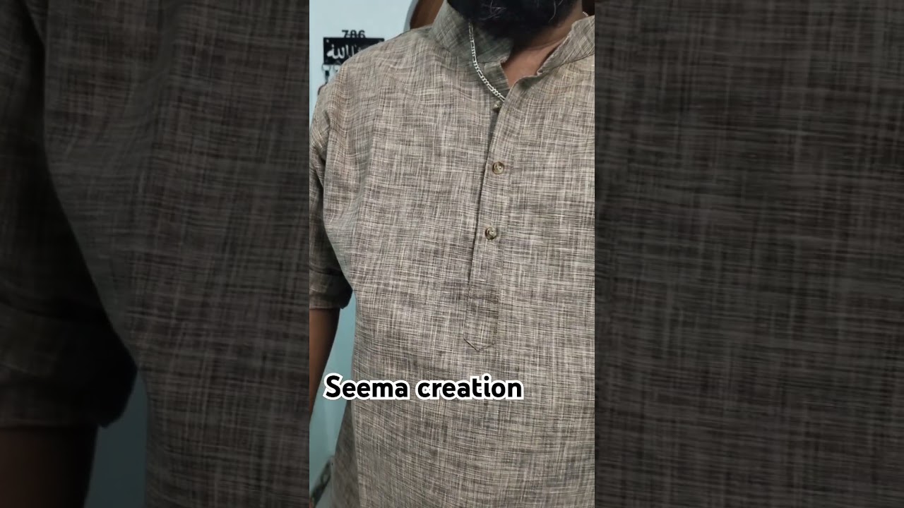 Mens Chinese collar kurta from Seema creation 