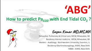You don t need ABG Predicting PaCO2 from End tidal CO2