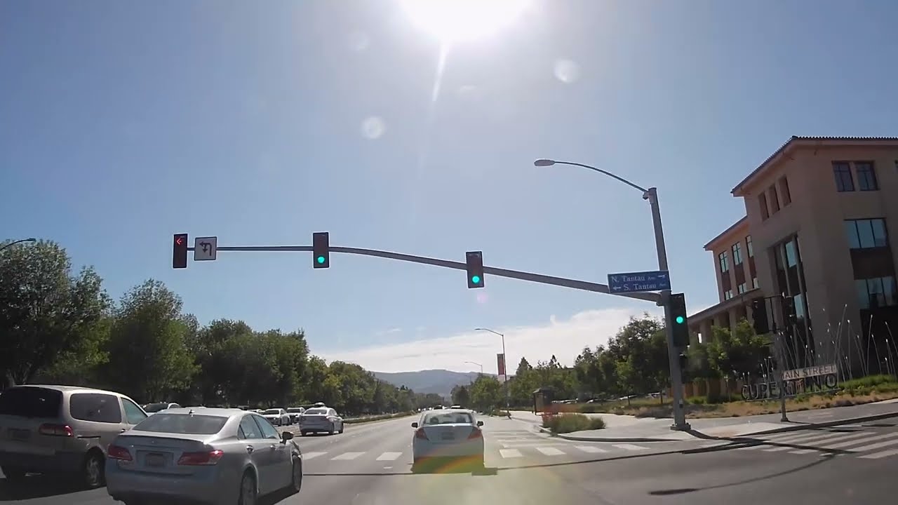 Driving from Montague Expressway in Santa Clara to Cupertino (no sound