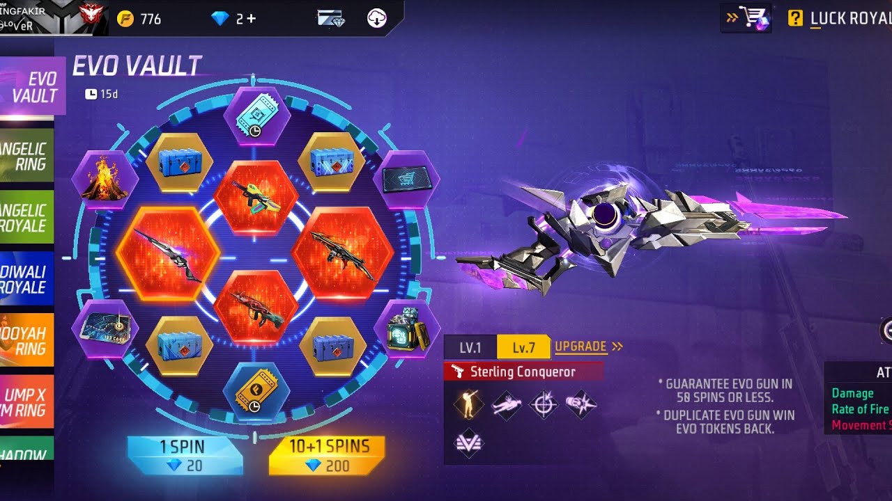 NEW UPDATE LUCK ROYALE EVO VAULT DIWALI ROYALE WEAPON ROYALE new-update-luck-royale-evo-vault-diwali-royale-weapon-royale