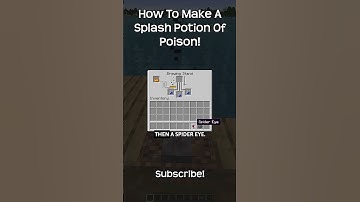How To Make A Splash Potion Of Poison In Minecraft?!