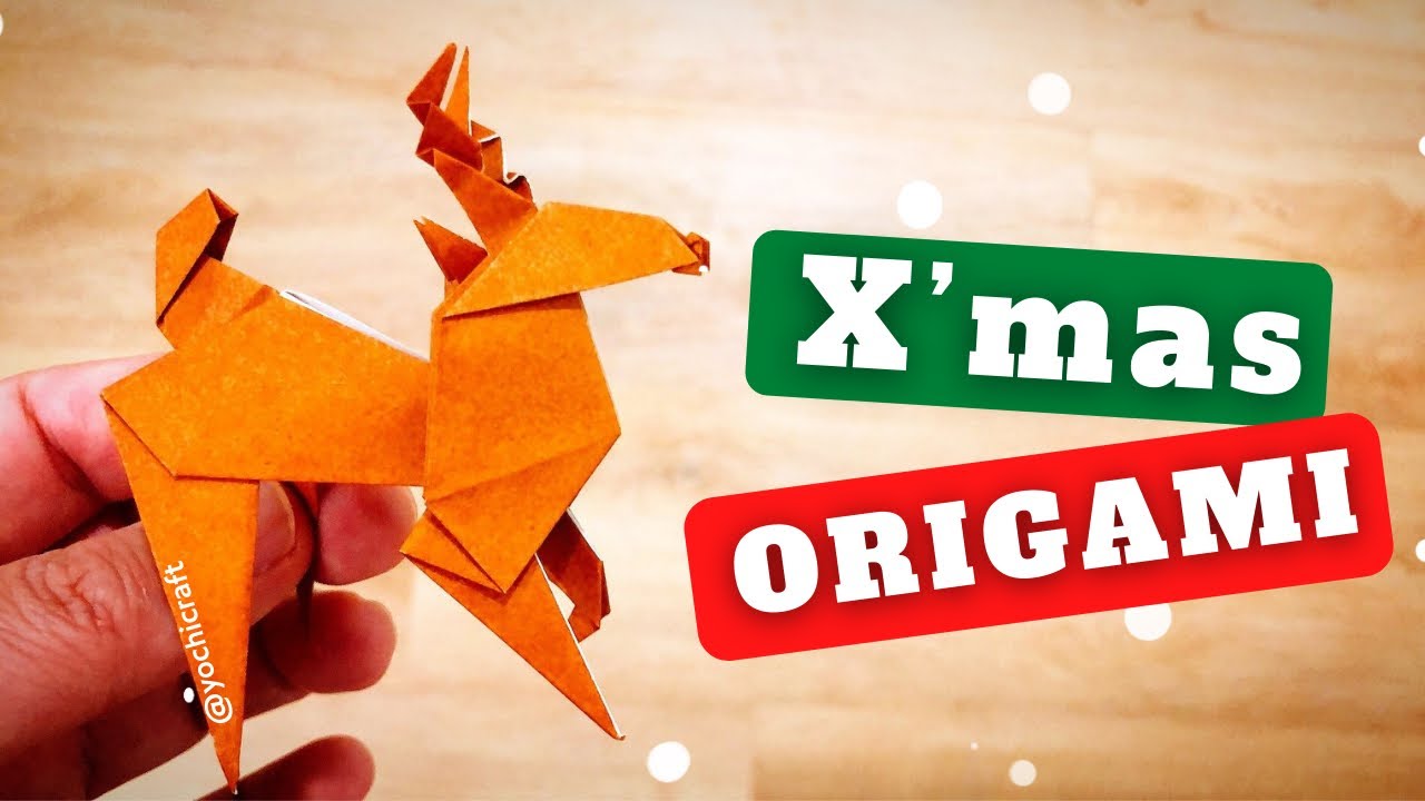 How to make Origami Reindeer Origami Christmas Origami Tutorials for