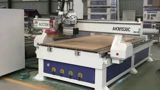 Acctek ATC cnc router machine with saw cutting