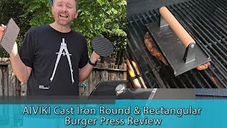 AIVIKI Cast Iron Round and Rectangular Burger Press Review