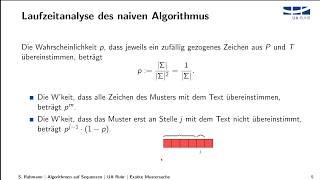 Algorithmen auf Sequenzen Teil 02: Naiver Algorithmus für die exakte Mustersuche