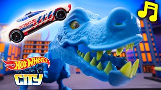 Hot Wheels City&#39;s Dino Chomp 🎶🦖+ More Music Videos for Kids 🎶🎵 | Hot Wheels