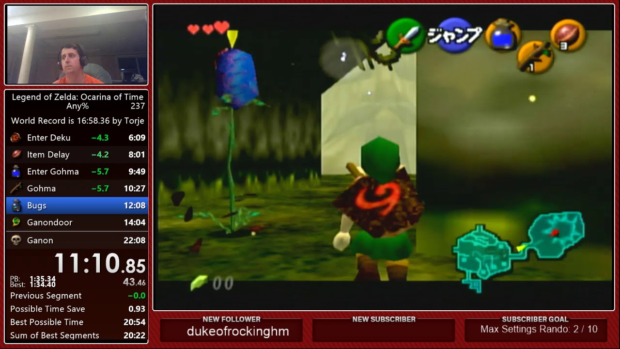 OoT Any Bugs Best Segment (132.72) YouTube