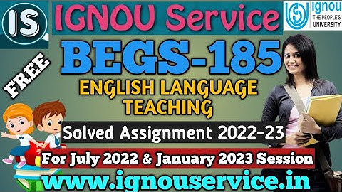 BEGS-185 Solved Assignment||2022-23||For July 2022 and January 2023 Session