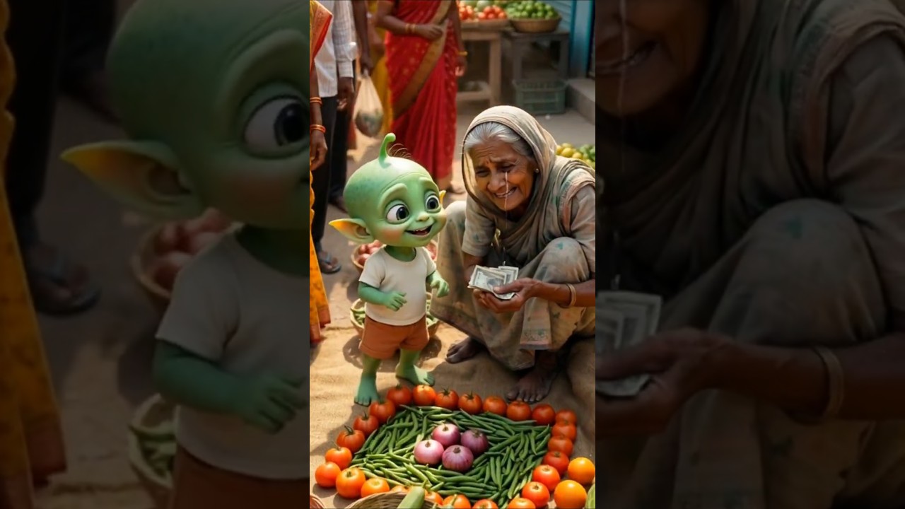 Alien Kid Helped Poor Grandma ❤️ | Heart-Touching Story | 