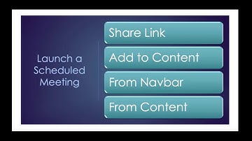 Virtual Classroom Moderator Guide: Launch a Meeting