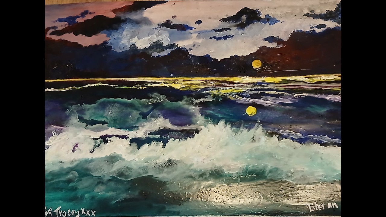 Painting a Sea Scape with Water Mixable oil paint