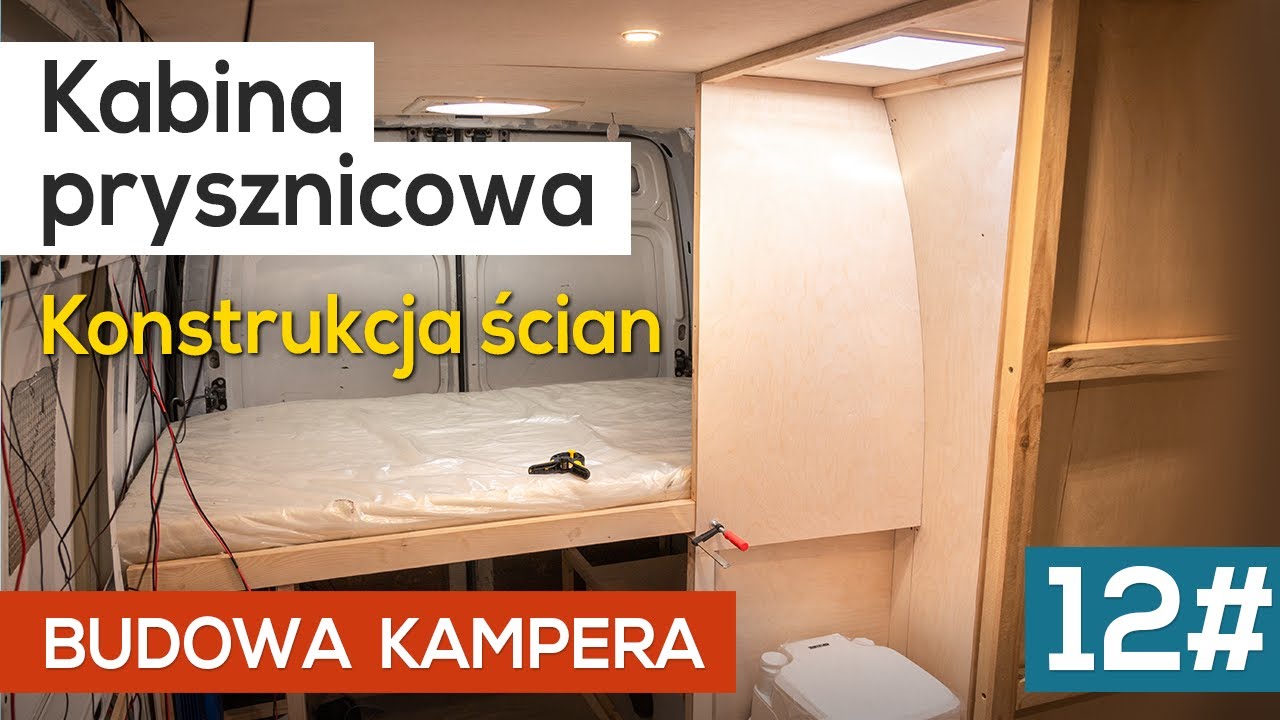 Budowa kampera 12# 🧱 Konstrukcja kabiny prysznicowej 🛁 Brodzik