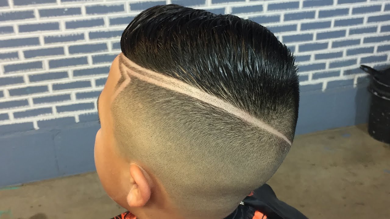 cool hairstyle | haircut | design | fade with side part | combover fade |  hairstyles for kids