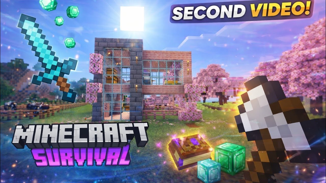 Minecraft Survival pe gameplay ep-2😱🔥 I am make my own house 🏠😱😱 - YouTube
