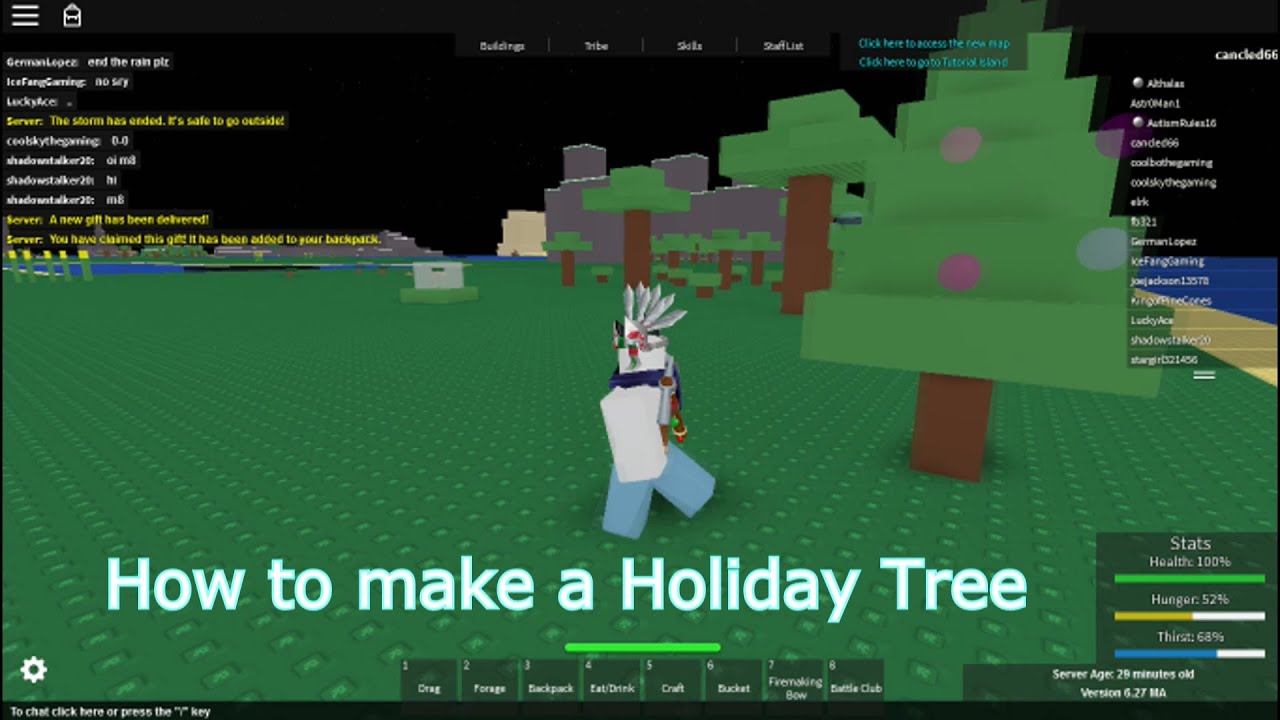 Roblox How To Make A Holiday Tree Survival 303 Youtube