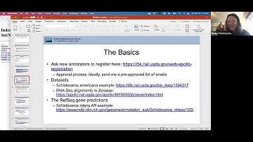 Gene Annotation: Apollo training recording