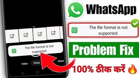 This file format is not supported in whatsapp status | whatsapp status file format not supported