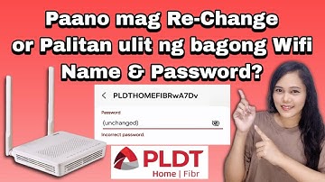 Paano mag RECHANGE ULIT NG SSID USER NAME AT PASSWORD PLDT WIFI #tutorial