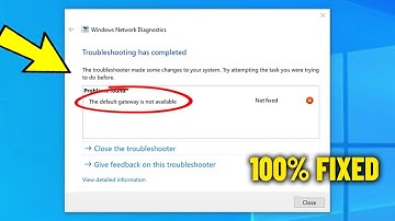 Fix The default gateway is not available in Windows 10 / 11 / 8 / 7 - How To Solve This Error ✅