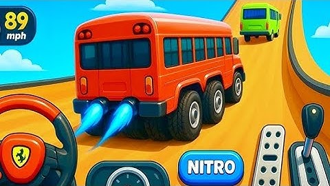 Crazy Bus Mega Ramp Impossible Racing Bus Stunts Impossible Tracks Android Gameplay Video P-02 #bus