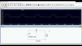 Half wave rectifier demonstration using ltspice