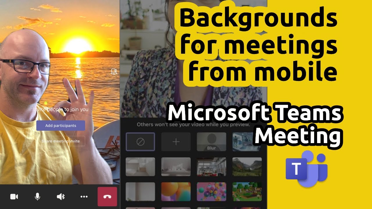 Change your background image for a meeting on Microsoft Teams mobile -  YouTube