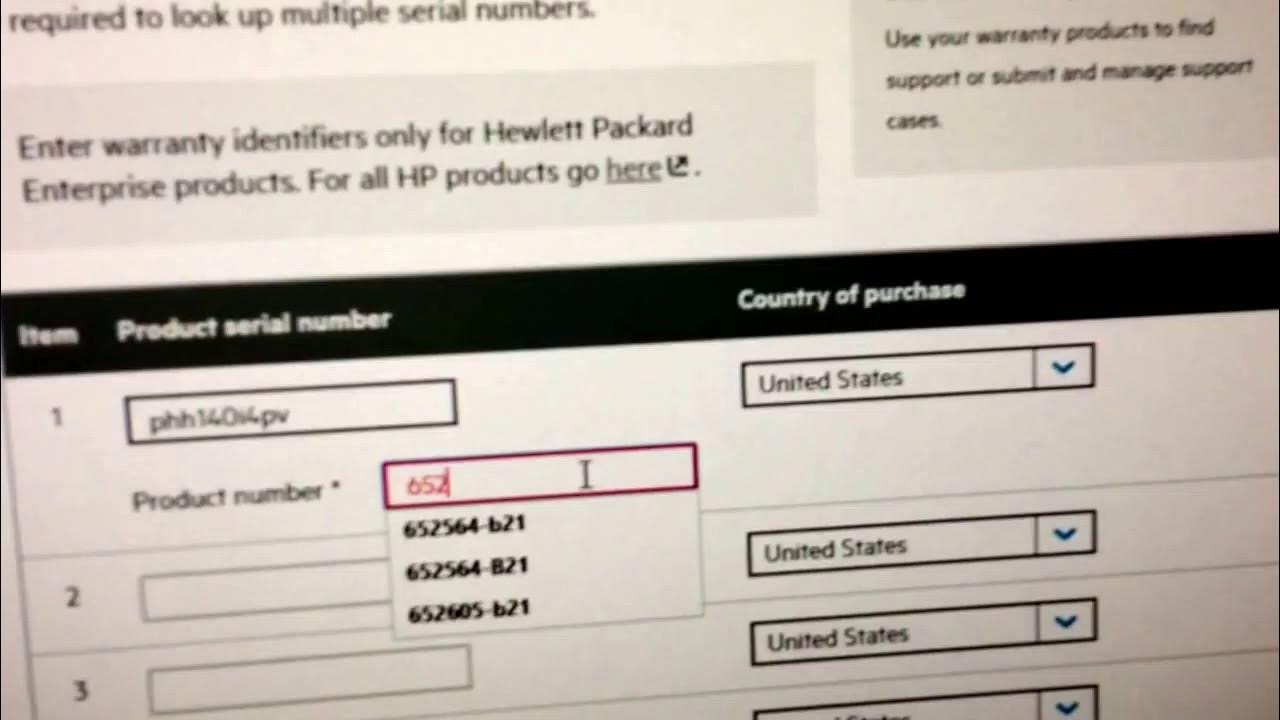 652564B21 Serial Number check HPE YouTube