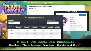 PVU - 5 Must-Have Tools & Resources! Weather forecast, Seed/Plant lookup, Problem report form & More screenshot 3