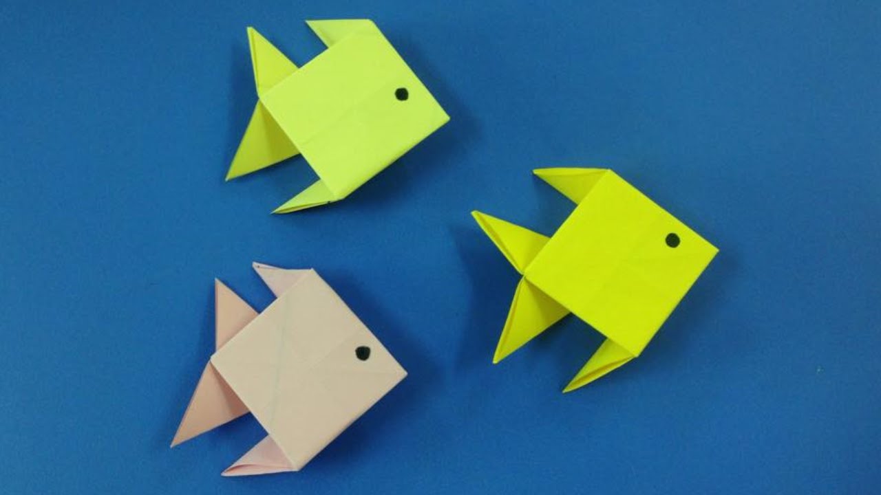 How to make a paper fish Easy origami fishes for beginners making