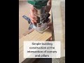corner meeting with a pillar #carpenter #woodworking #wooddesigner #wood #construction