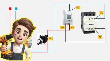 Digital Timer Auto Manual Magnetic Contactor Connection |Digital timer magnetic contactor connection