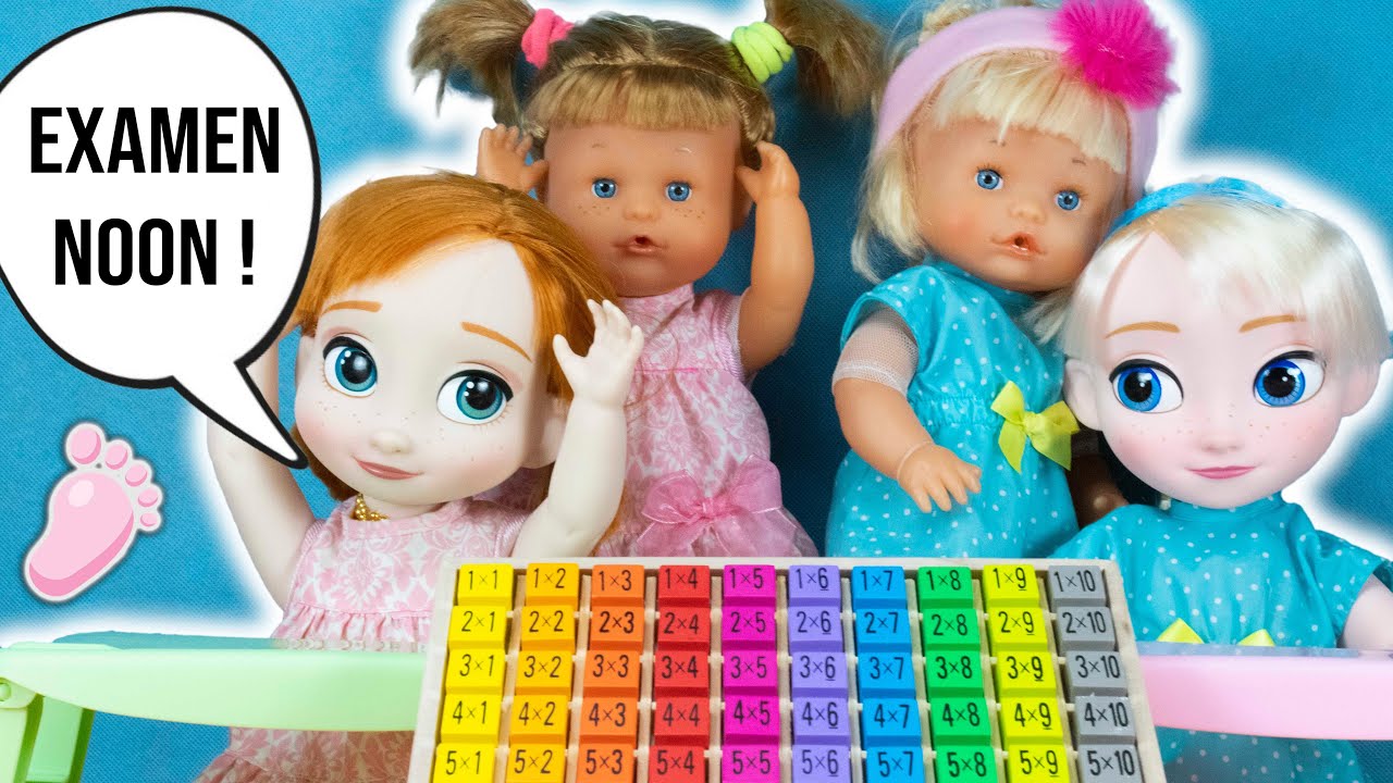😱 Noa et Noé échouent au test de mathématiques qu’elles font à la maison 😳 Jeu de multiplication