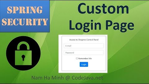 Spring Security Custom Login Page with Thymeleaf, HTML 5 and Bootstrap 4