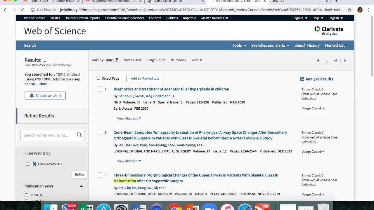 how to search research papers in web of science