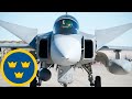 Saab JAS 39 Gripen шведский многоцелевой истребитель на учениях в США