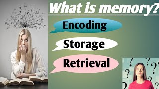 what is memory? encoding, storage and retrieval |Memory in Psychology|Urdu/Hindi #whatismemory