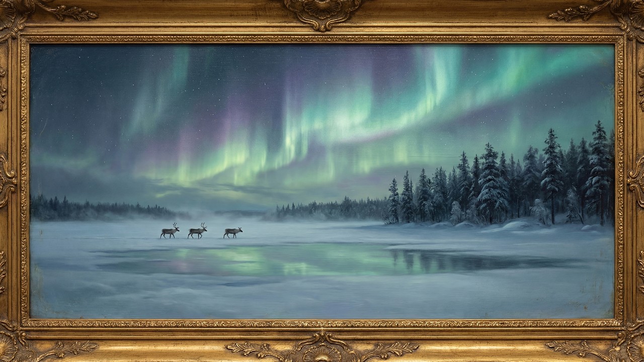 Silencio invernal sobre un lago helado 4K ✨ 5 horas de arte ambiental para TV