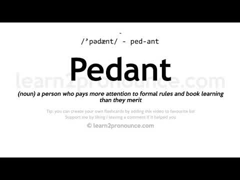 Pronunciation of Pedant | Definition of Pedant