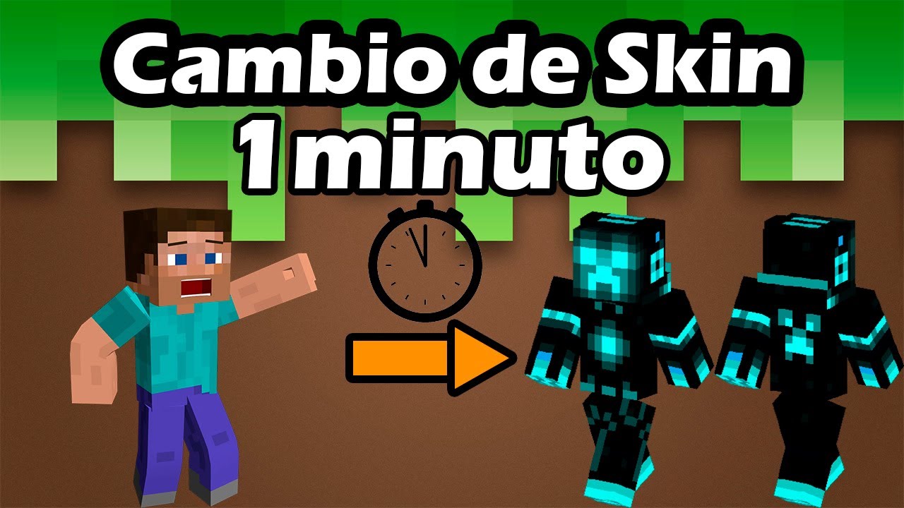 Como cambiar de skin en minecraft en un minuto 2021 - YouTube