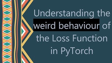 Understanding the weird behaviour of the Loss Function in PyTorch
