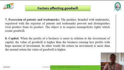 S.Meenakshi I AP I B.Com IT I Lecture Video Series 1 I ASD I Valuation of Goodlwill -An Introduction