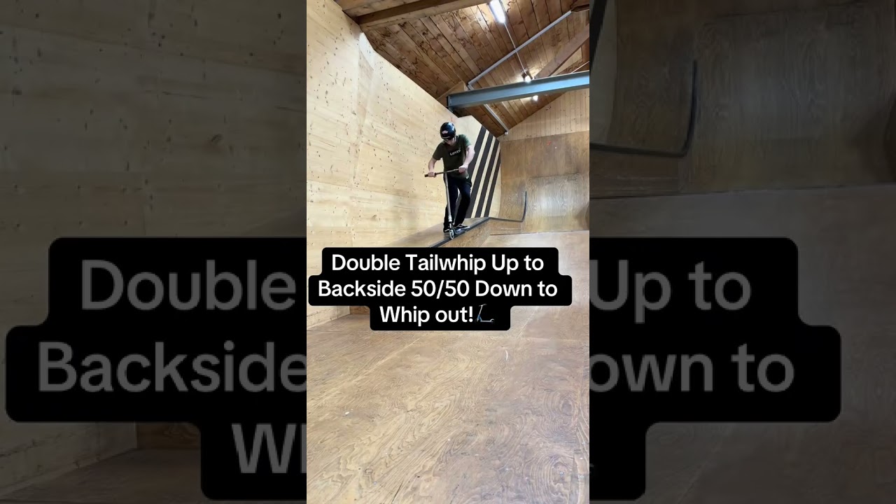 Trick 263: Double Tailwhip Up to Backside 50/50 Down to Whip out!🛴